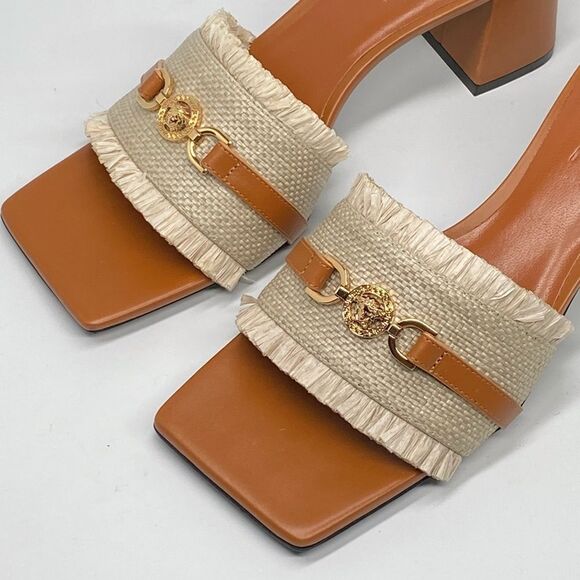 Versace Medusa '95 55MM Raffia Mules - Picture 3 of 13